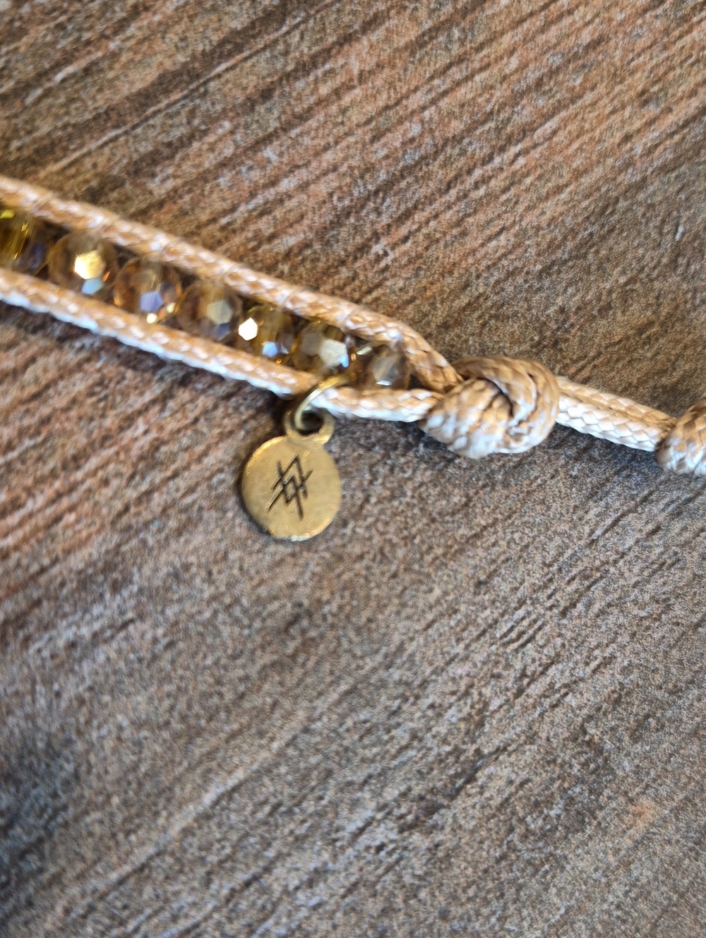 Liv Thai Bohemian Gold & Tan Hues Faceted Bead Adjustable Length Wrap Bracelet - Picture 10 of 13